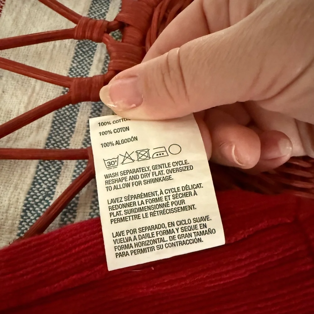 Crate and Barrel Red Table Runner